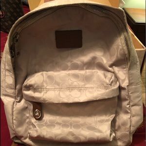 Coach cream signature backpack